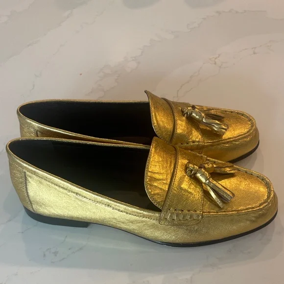 Veronica Beard Gold Tassel Loafer NEW Size 7 NWT - Picture 7 of 15